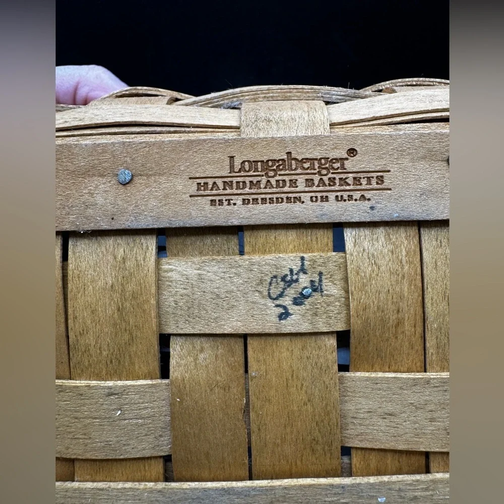 VTG 2004 Longaberger Little Market Set Congratulations 10” retired Basket